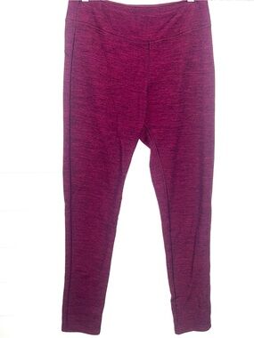 BULA Merino Wool Blend Leggings Women M Burgundy Base Layer Ski Hiking